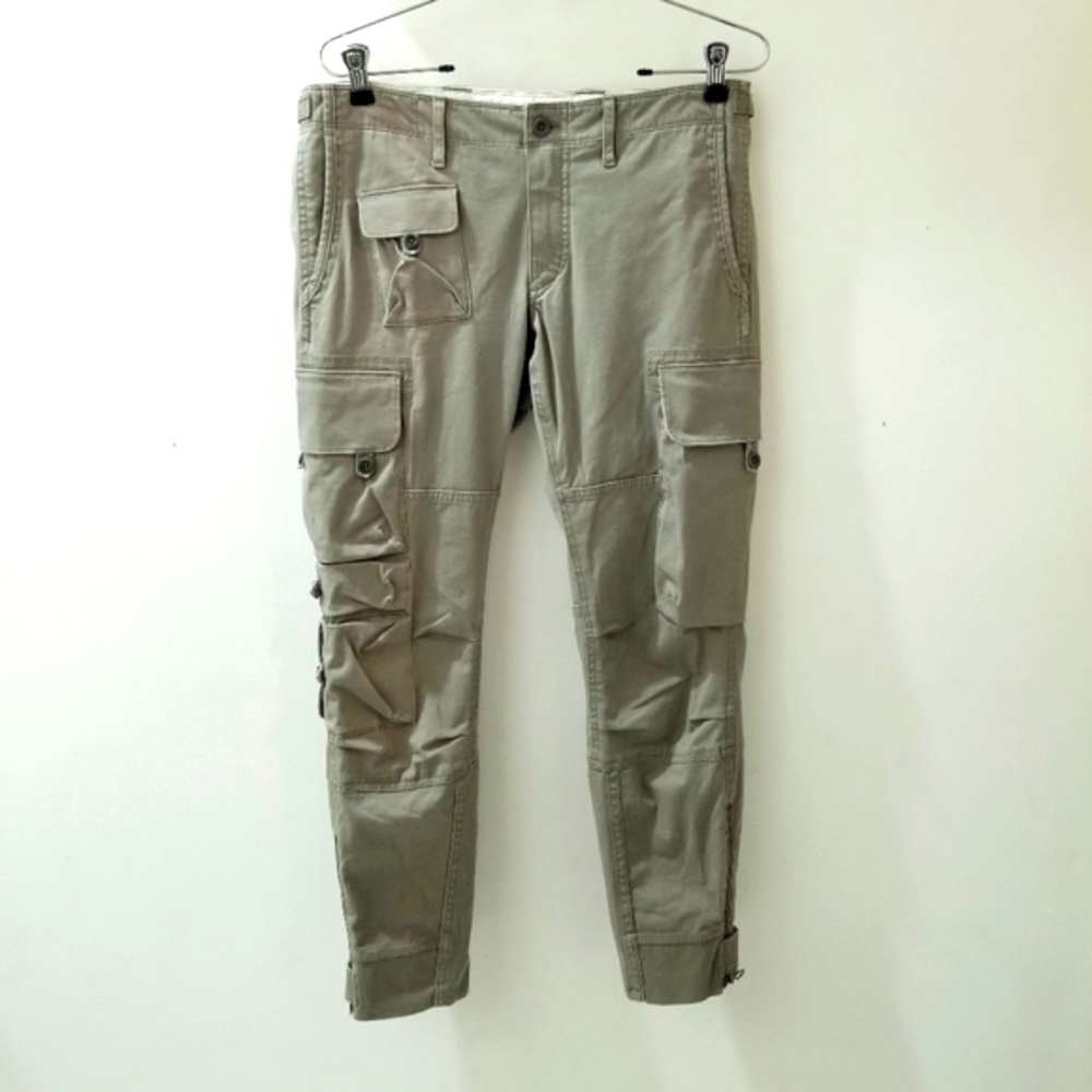 Ralph Lauren Utility Cargo Pant Khaki Sz 10-12 Fall Aesthetic MilitaryVibe - Picture 5 of 16